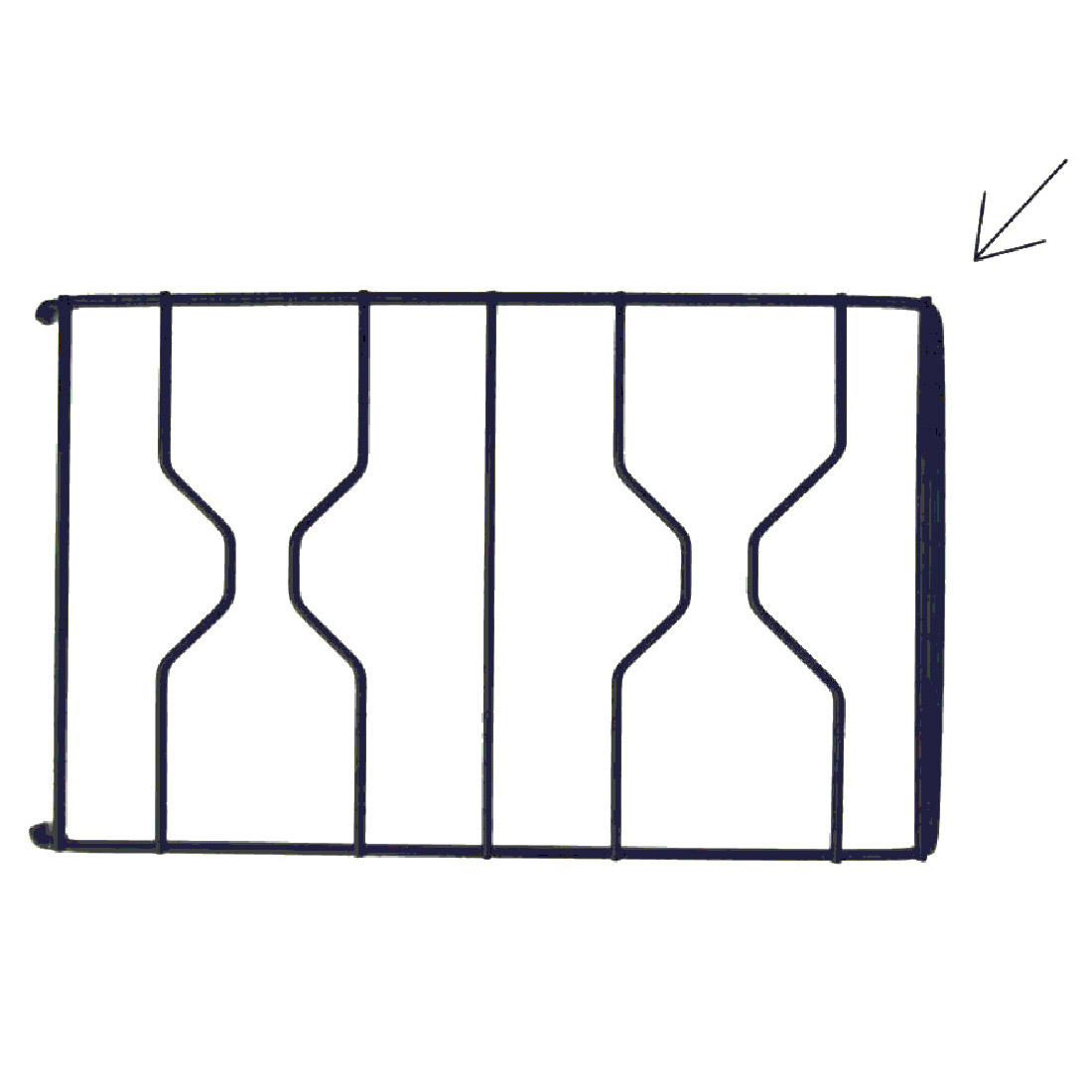 GRIGLIA IN PIATTINA SOVRANA CANDY 2 F SINISTRA 495X295 - P5472 - immagine 1